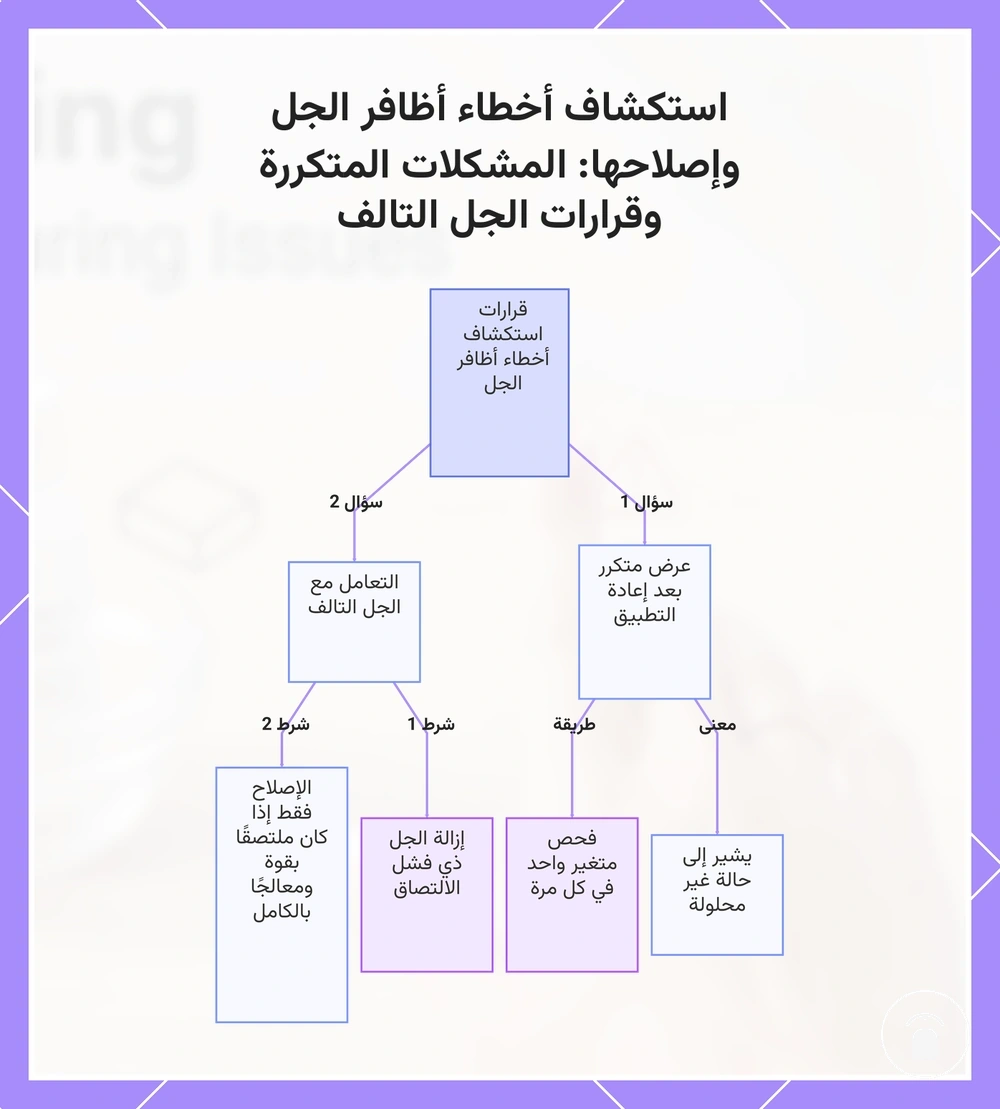 استكشاف أخطاء أظافر الجل وإصلاحها: المشكلات المتكررة وقرارات الجل التالف