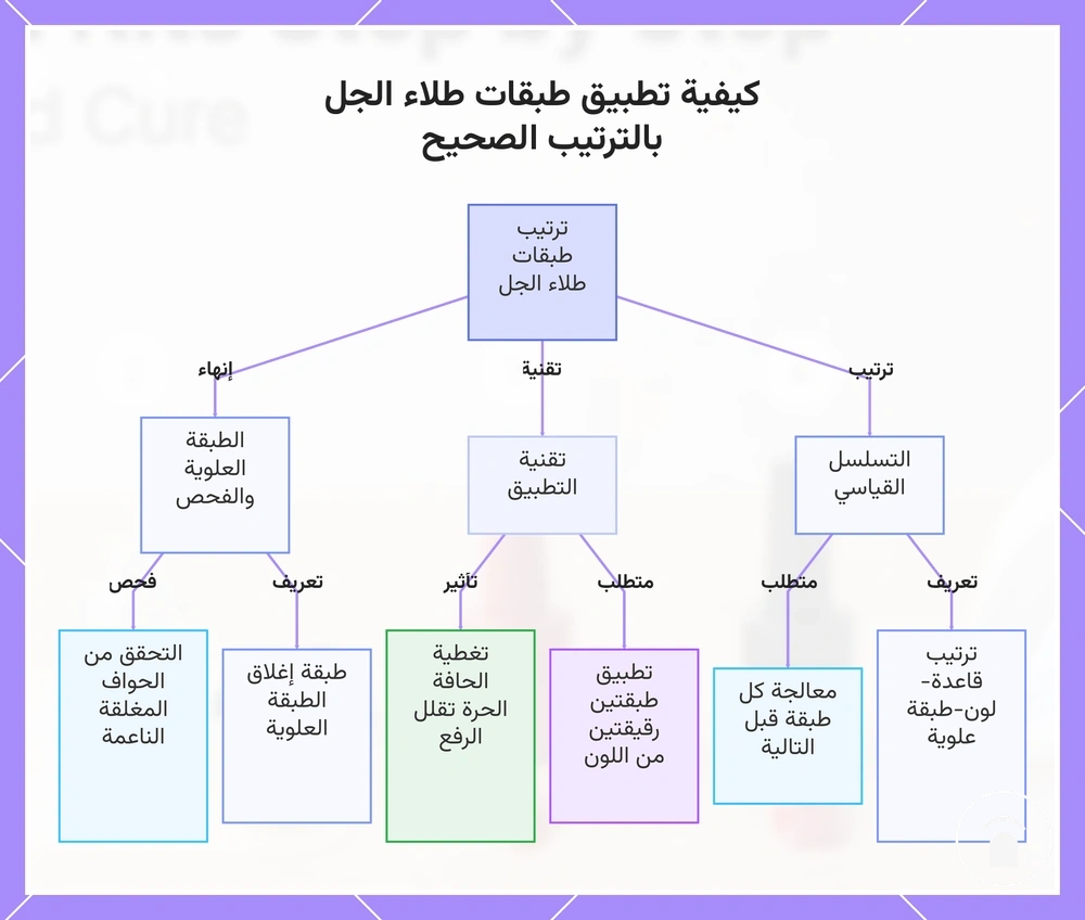 كيفية تطبيق طبقات طلاء الجل بالترتيب الصحيح