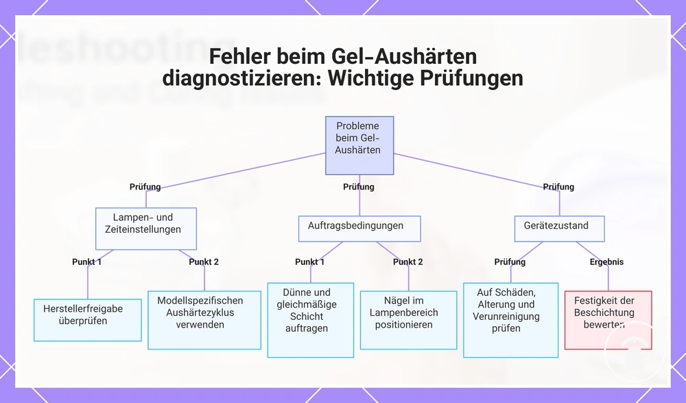Fehler beim Gel-Aushärten diagnostizieren: Wichtige Prüfungen