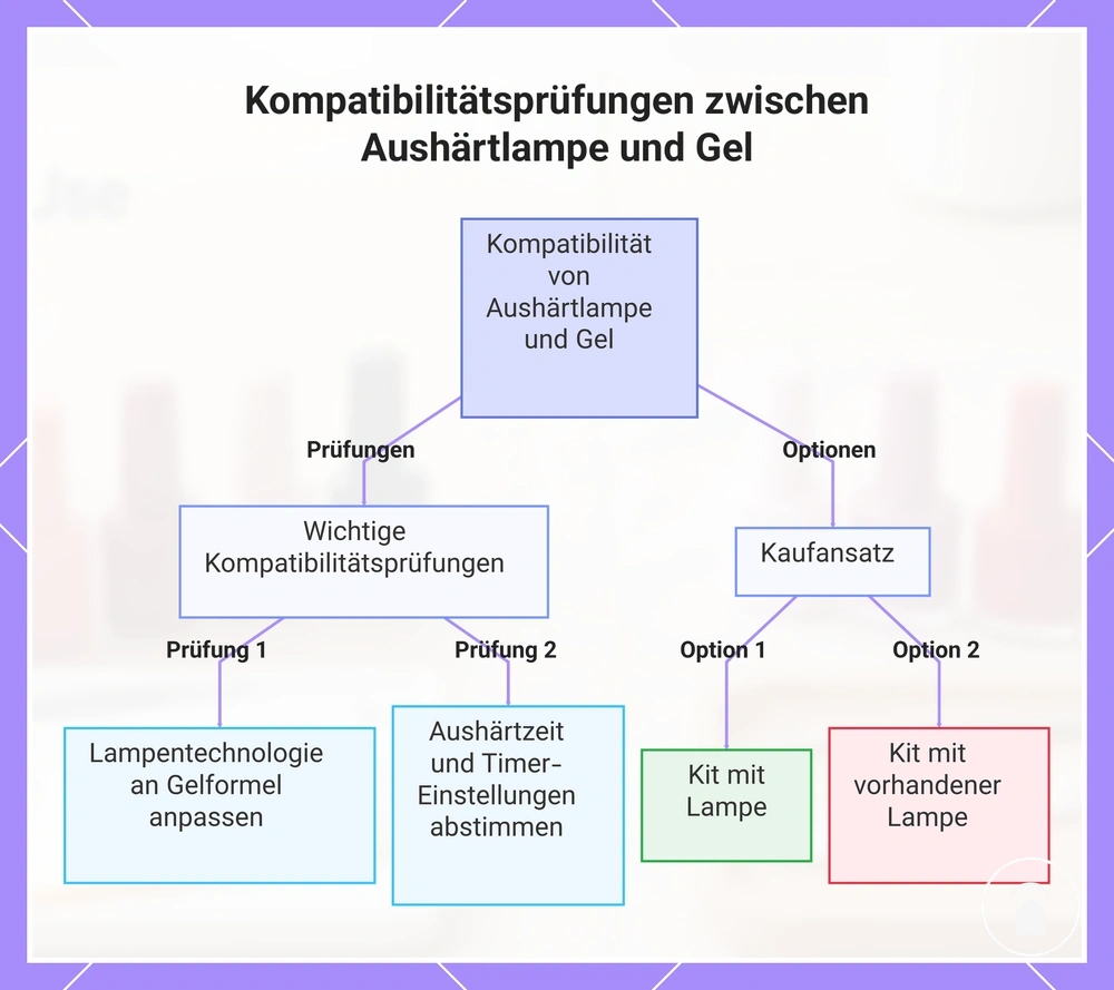 Kompatibilitätsprüfungen zwischen Aushärtlampe und Gel