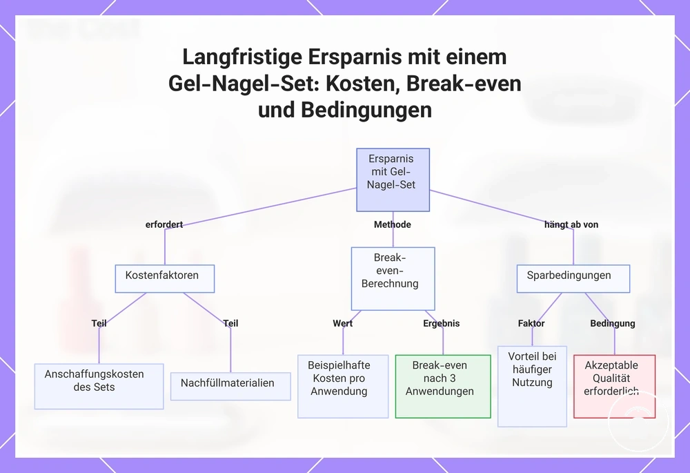 Langfristige Ersparnis mit einem Gel-Nagel-Set: Kosten, Break-even und Bedingungen
