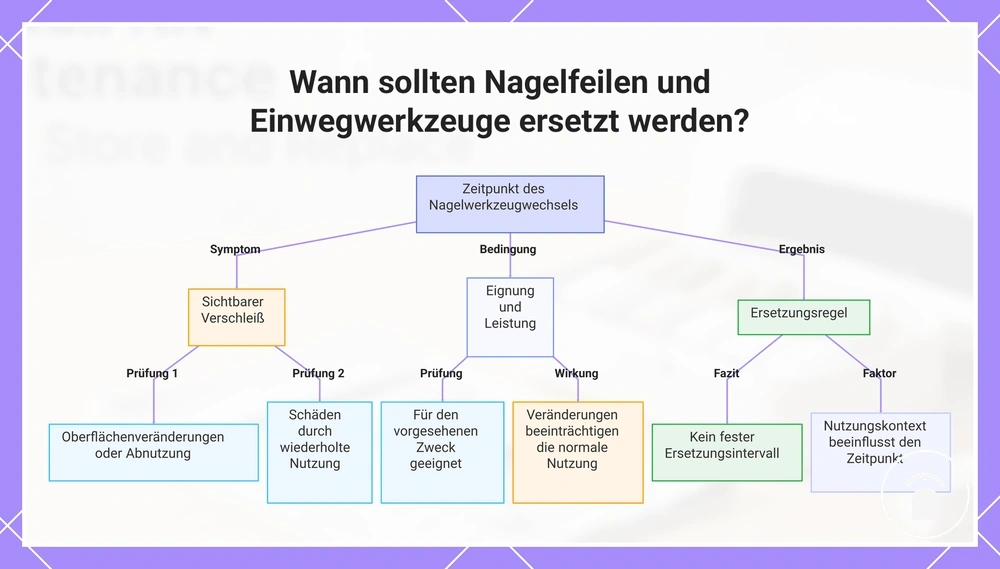 Wann sollten Nagelfeilen und Einwegwerkzeuge ersetzt werden?