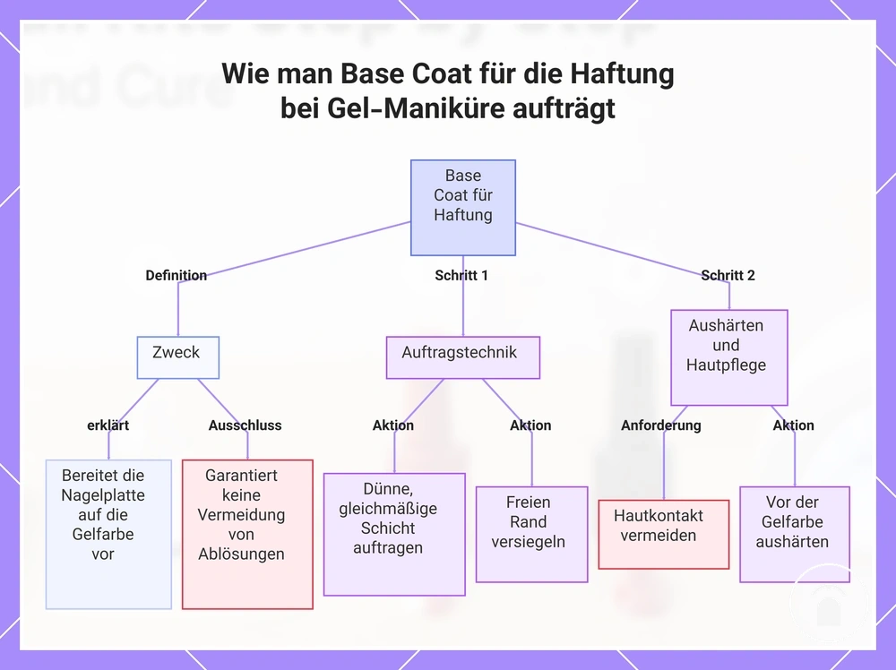 Wie man Base Coat für die Haftung bei Gel-Maniküre aufträgt