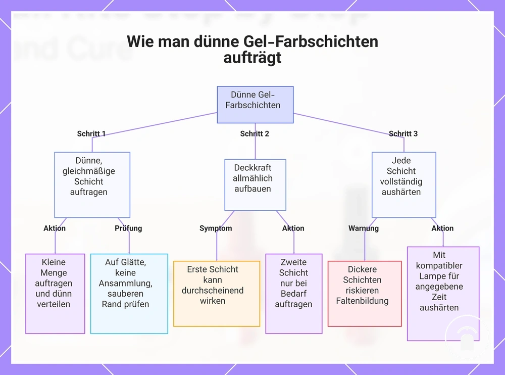 Wie man dünne Gel-Farbschichten aufträgt