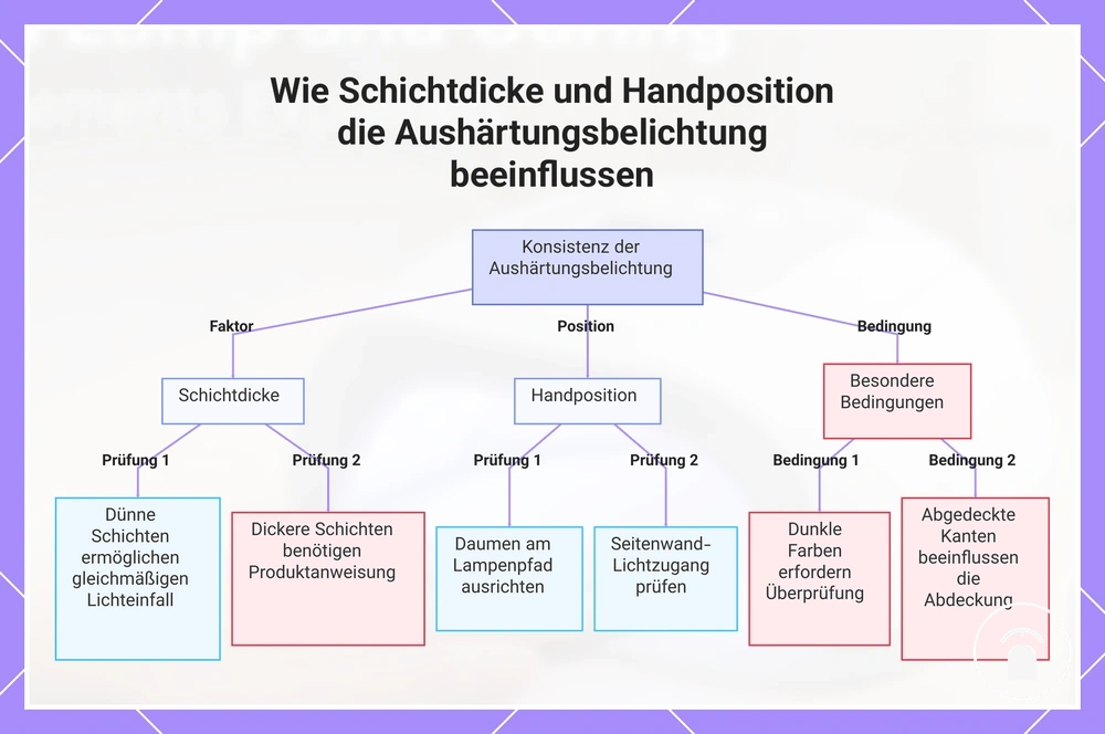 Wie Schichtdicke und Handposition die Aushärtungsbelichtung beeinflussen