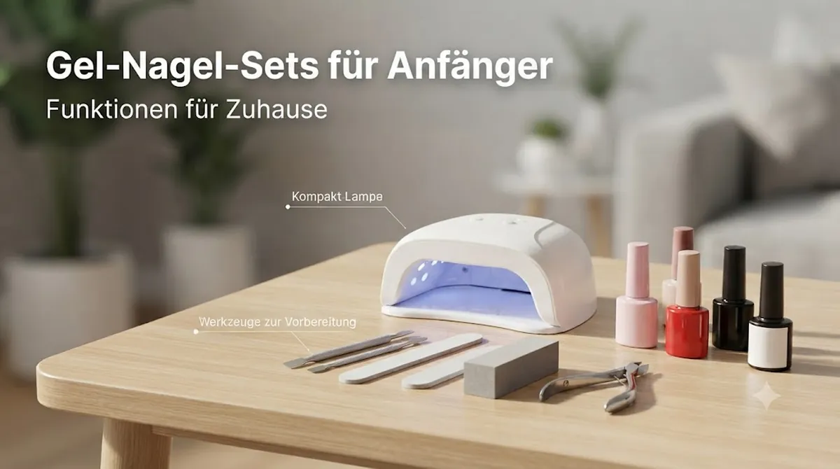Anfängerfreundliches Gel-Nagel-Set mit einfachen Werkzeugen, Gel-Nagellack und kompakter Aushärtungslampe