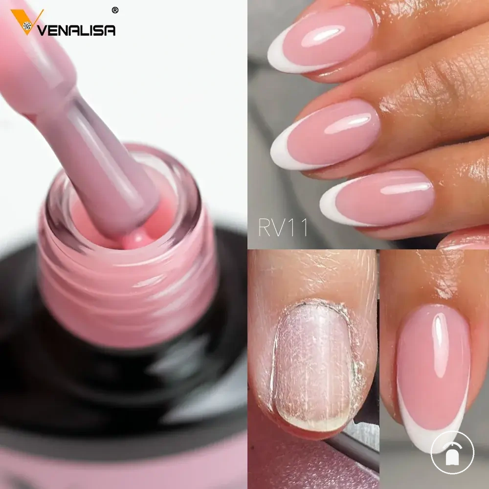 Jelly semi-transparent rubber base coat gel polish for soak-off UV LED nails