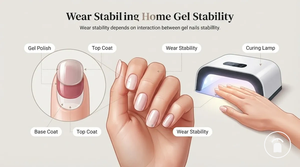 Gel nail curing process affecting manicure wear time