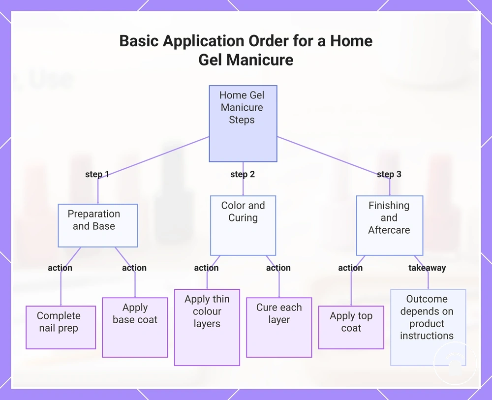 Basic Application Order for a Home Gel Manicure