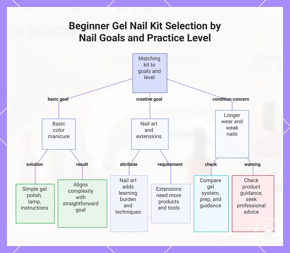 Beginner Gel Nail Kit Selection by Nail Goals and Practice Level