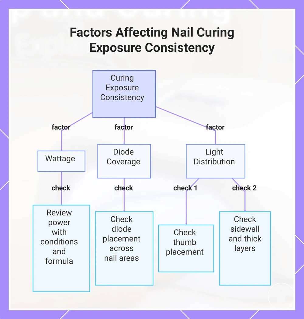 Factors Affecting Nail Curing Exposure Consistency