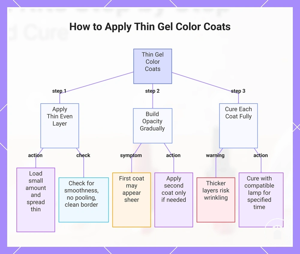 How to Apply Thin Gel Color Coats