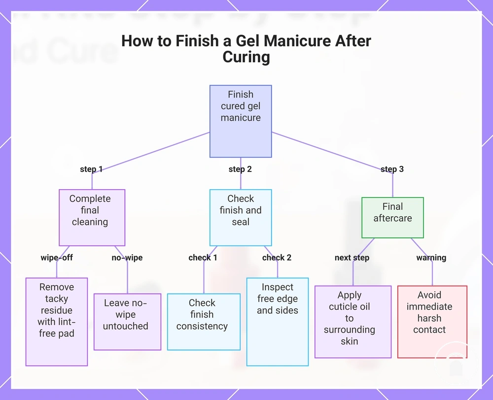 How to Finish a Gel Manicure After Curing