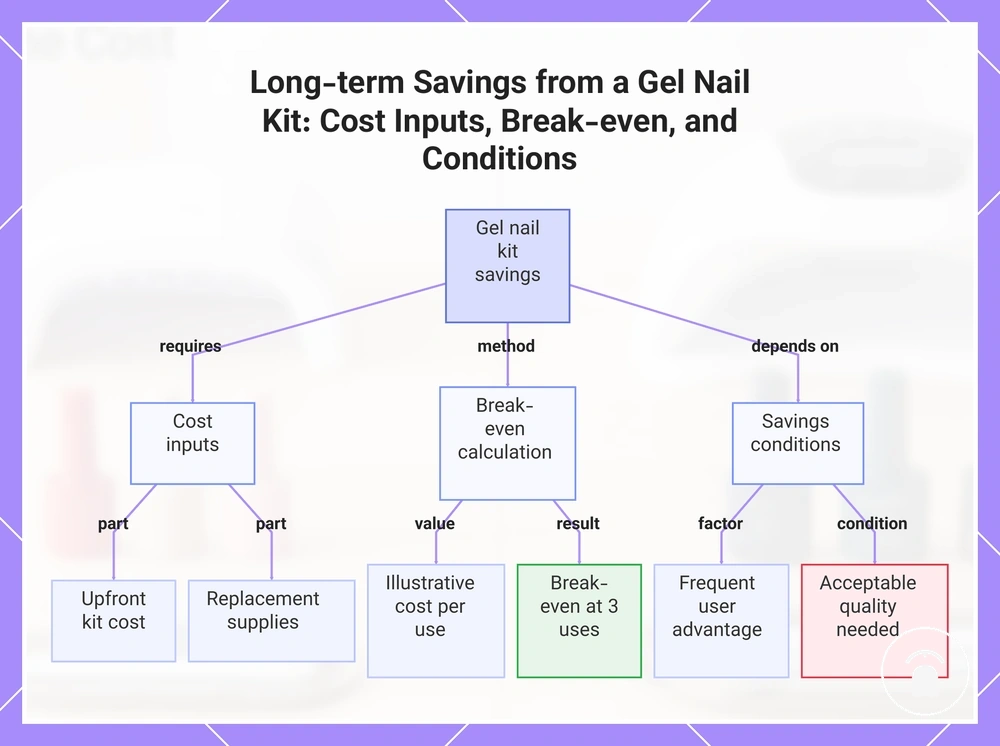 Long-term Savings from a Gel Nail Kit: Cost Inputs, Break-even, and Conditions