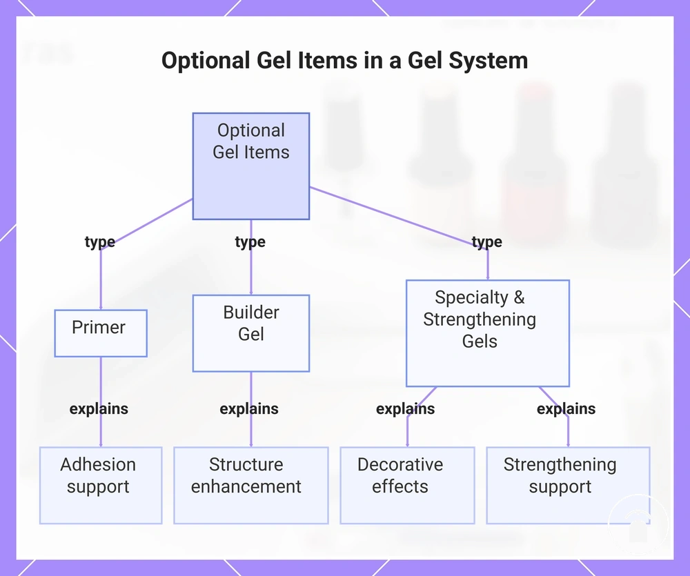 Optional Gel Items in a Gel System