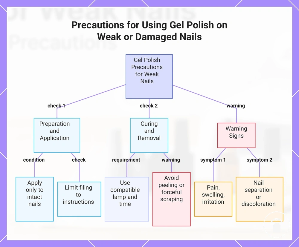 Precautions for Using Gel Polish on Weak or Damaged Nails