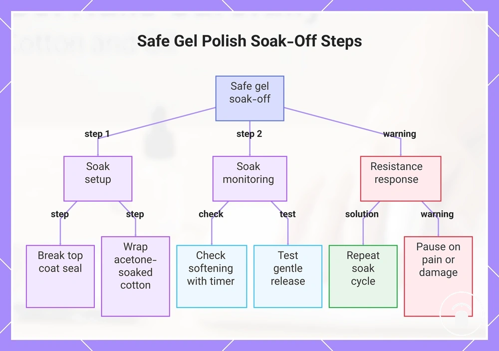 Safe Gel Polish Soak-Off Steps