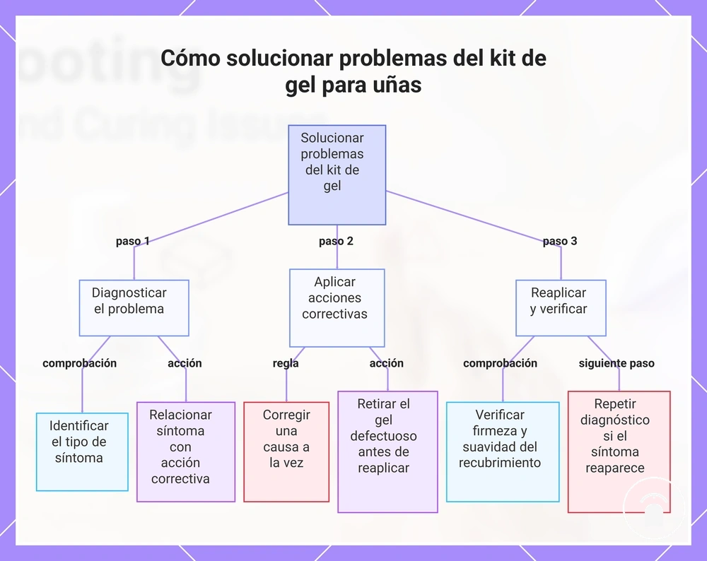 Cómo solucionar problemas del kit de gel para uñas