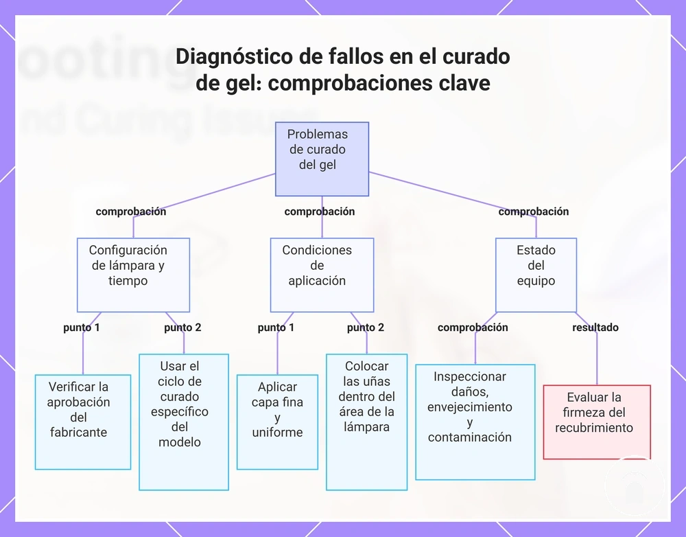 Diagnóstico de fallos en el curado de gel: comprobaciones clave