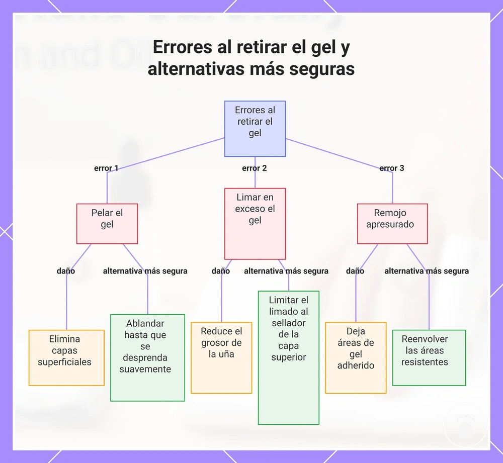 Errores al retirar el gel y alternativas más seguras