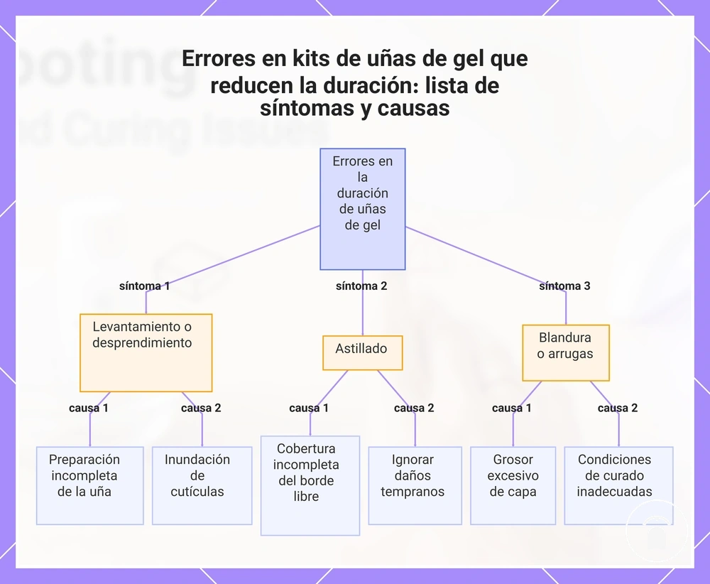 Errores en kits de uñas de gel que reducen la duración: lista de síntomas y causas