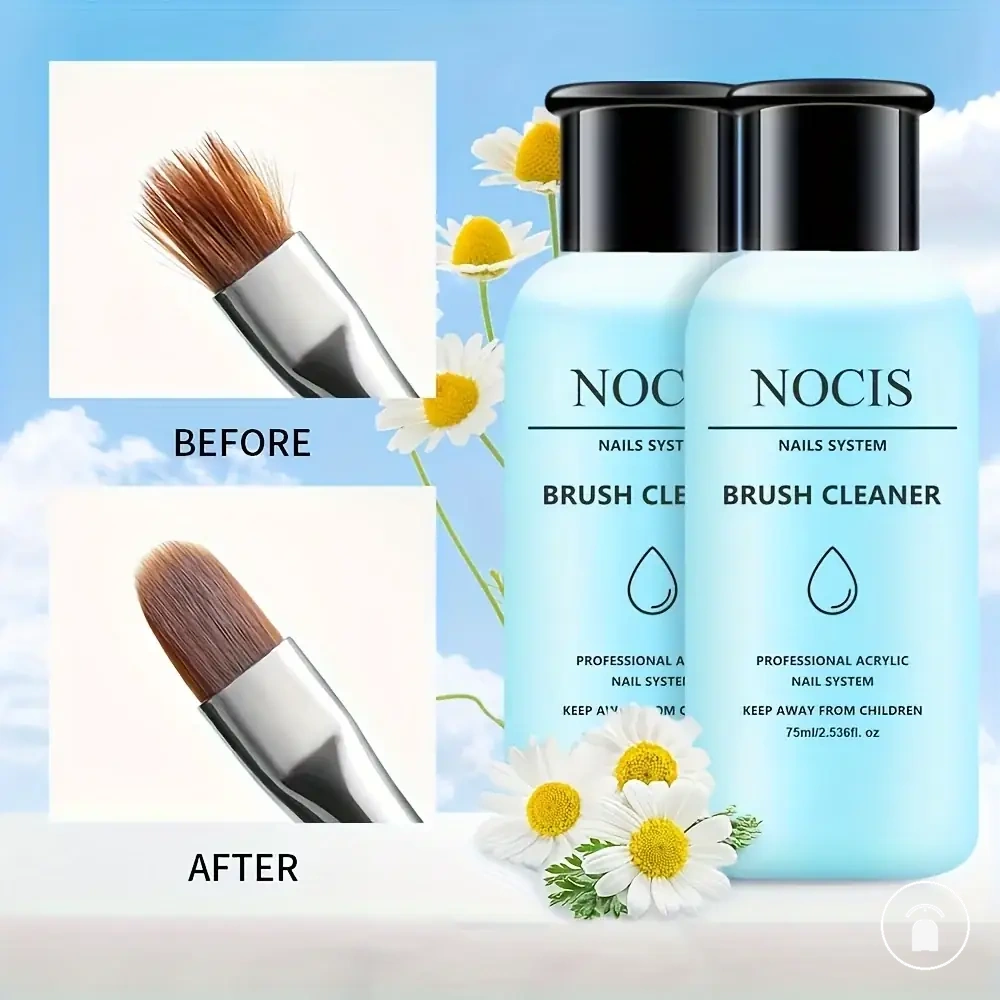 Liquide nettoyant pour pinceaux acryliques destiné au nettoyage du gel et des pinceaux de manucure