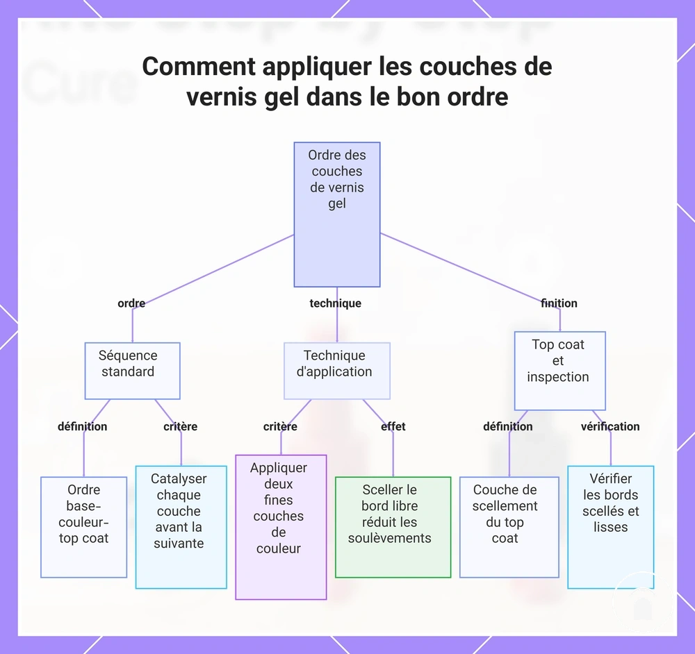 Comment appliquer les couches de vernis gel dans le bon ordre