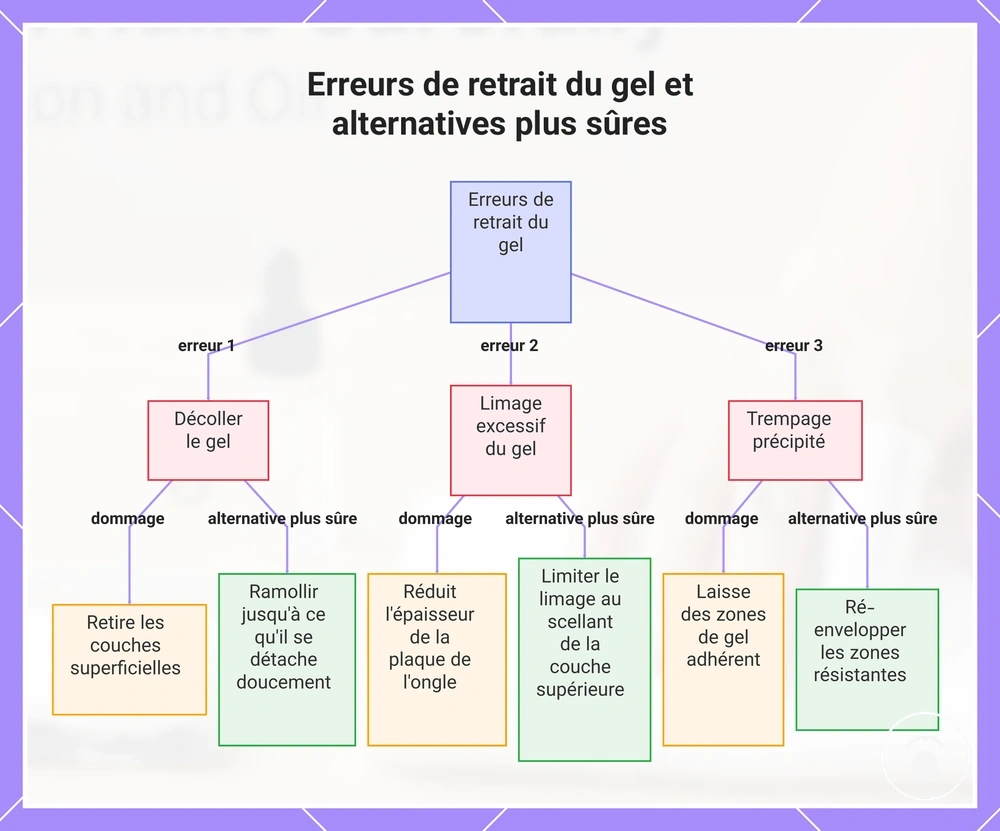 Erreurs de retrait du gel et alternatives plus sûres
