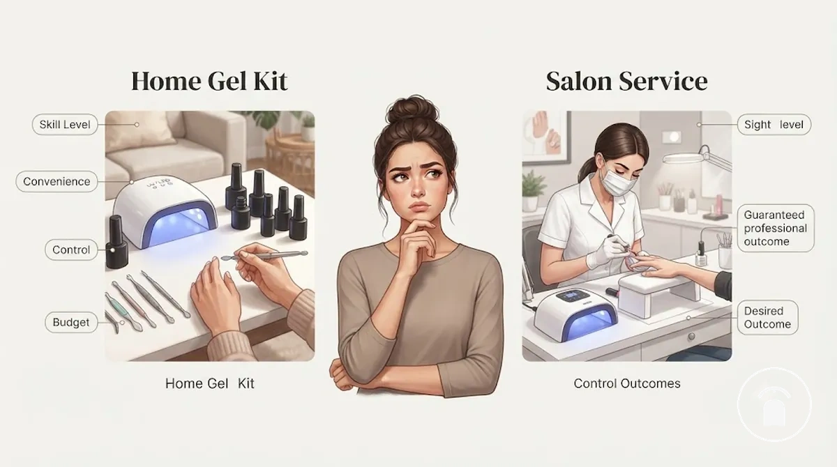 Choisir entre les kits d’ongles en gel à la maison et les ongles en gel en institut selon les besoins des utilisateurs