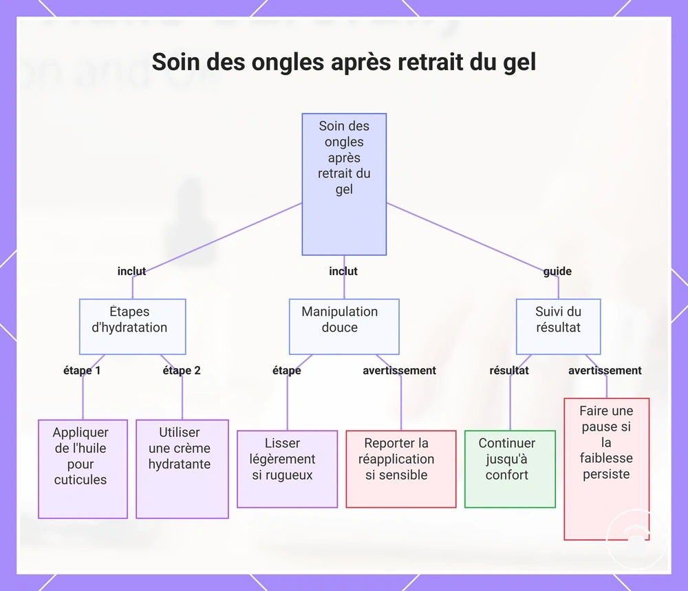 Soin des ongles après retrait du gel