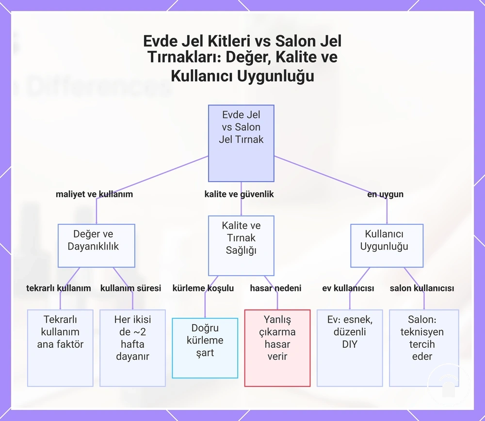 Evde Jel Kitleri vs Salon Jel Tırnakları: Değer, Kalite ve Kullanıcı Uygunluğu