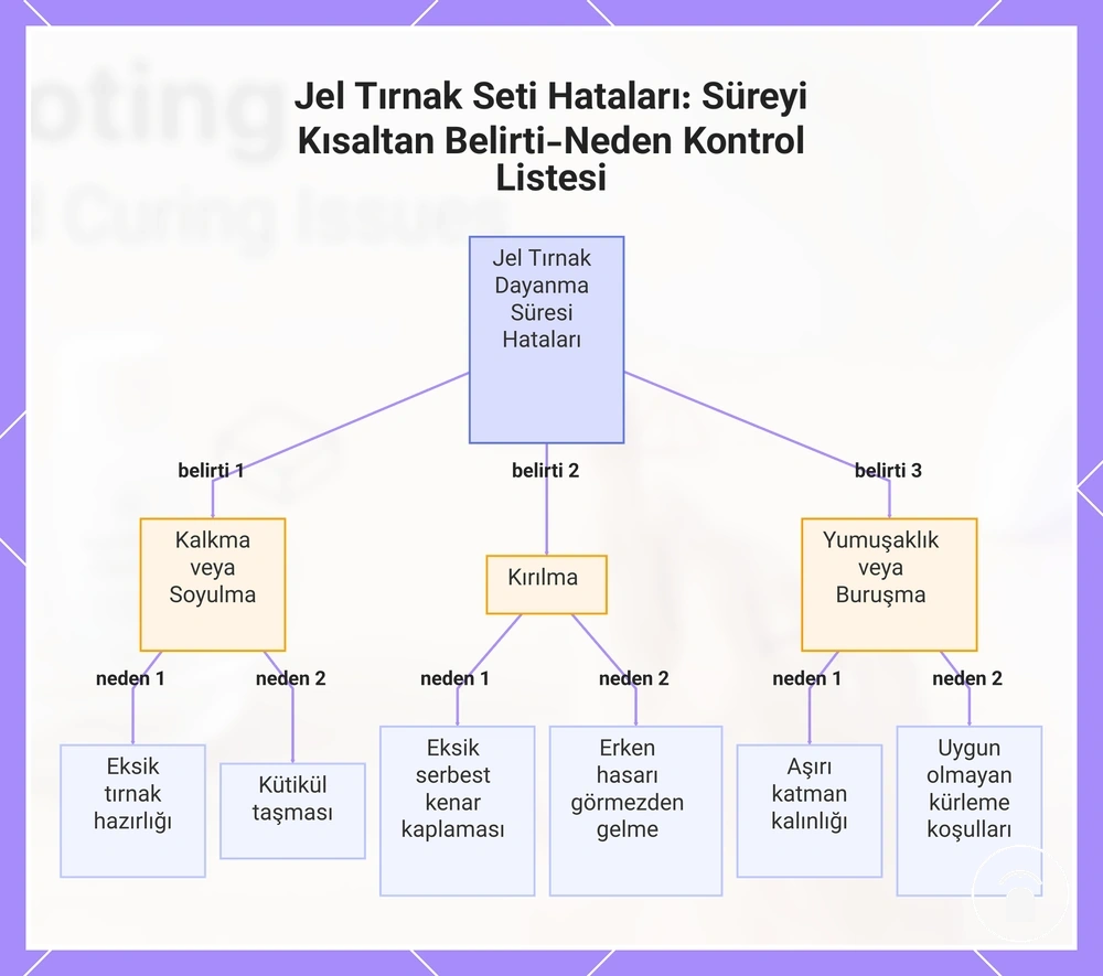Jel Tırnak Seti Hataları: Süreyi Kısaltan Belirti-Neden Kontrol Listesi