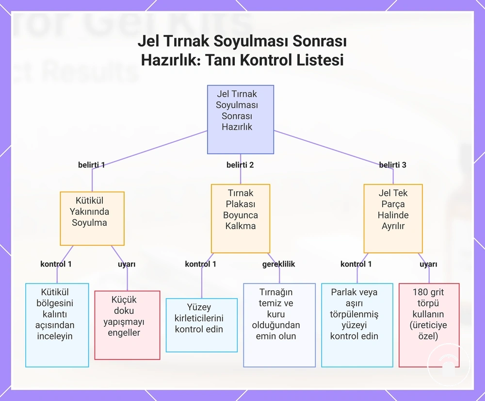 Jel Tırnak Soyulması Sonrası Hazırlık: Tanı Kontrol Listesi