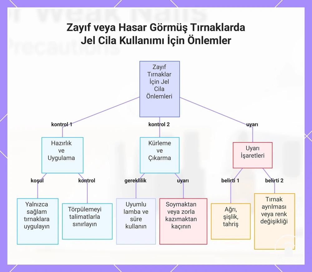 Zayıf veya Hasar Görmüş Tırnaklarda Jel Cila Kullanımı İçin Önlemler