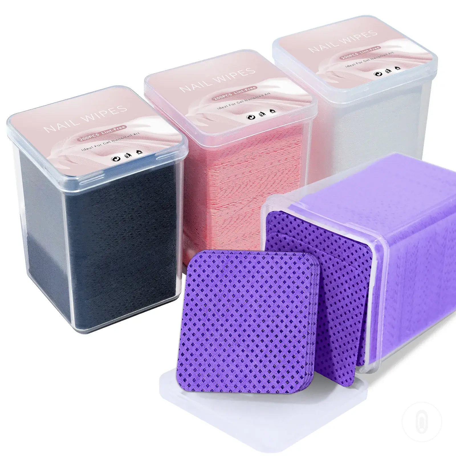Lingettes dissolvantes sans peluches pour nettoyer les capsules gel UV et les résidus de vernis