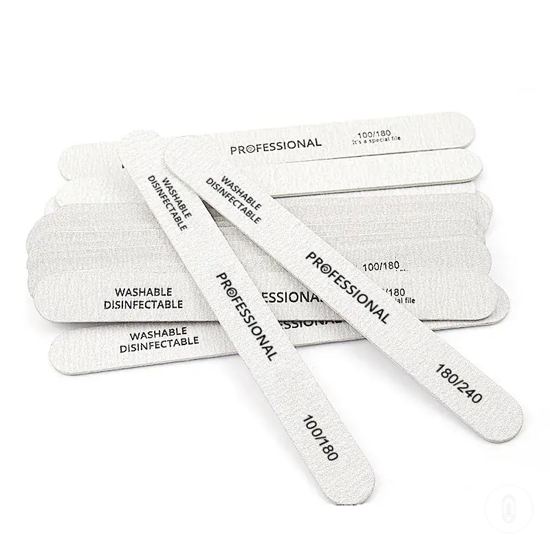 Set de lime à ongles en bois et buffer de ponçage pour manucure et capsules artificielles