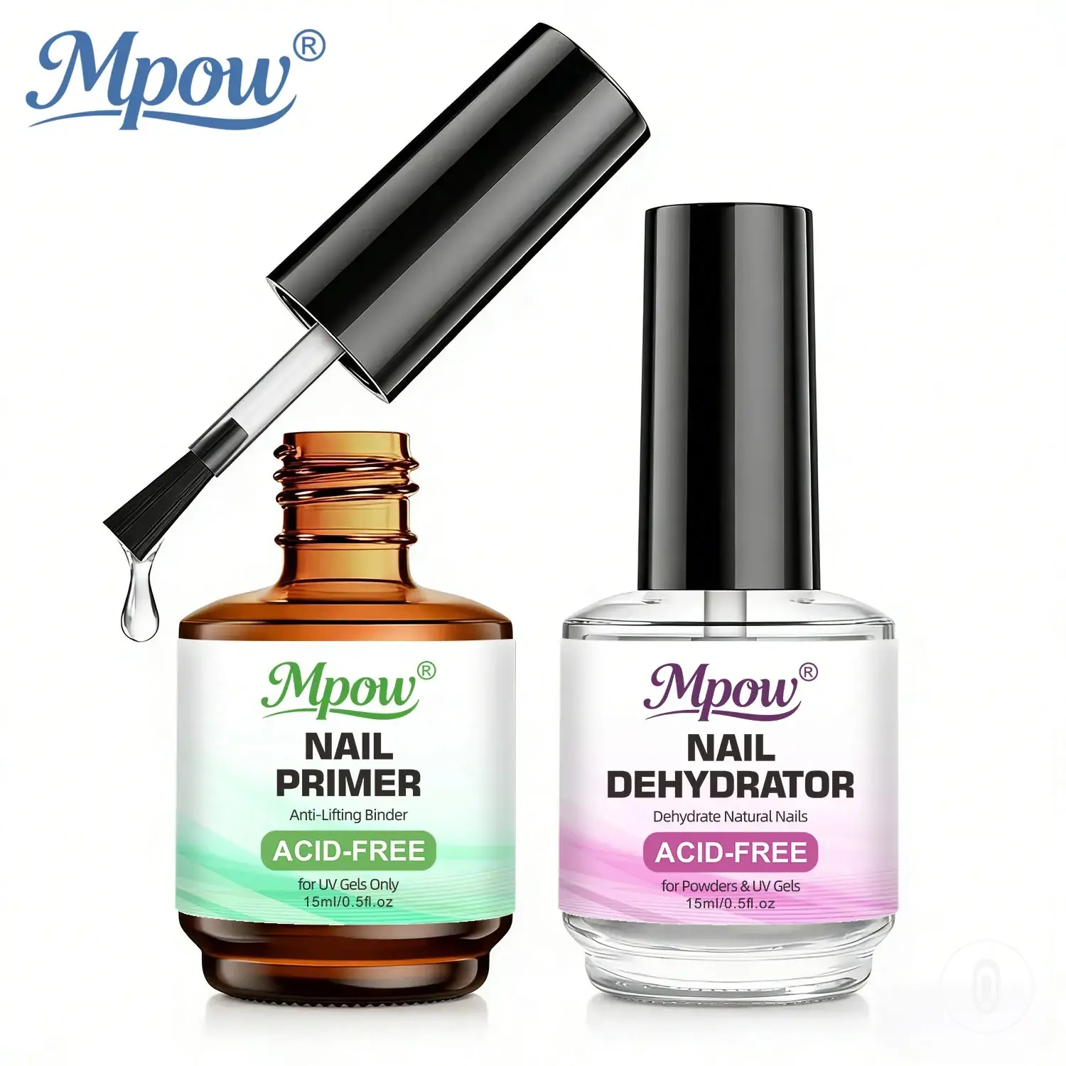 Kit de desidratador de unhas e primer sem ácido para preparo de unhas de gel