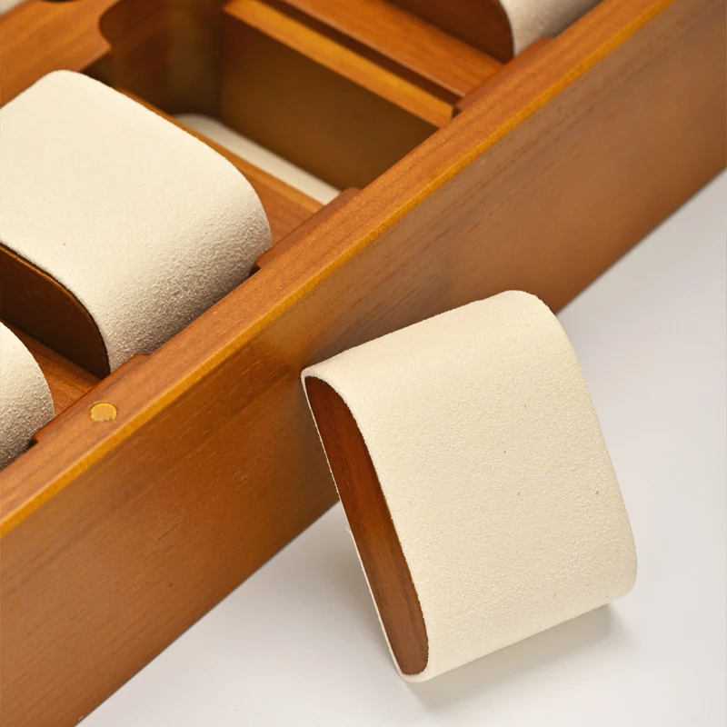 Boîte De Rangement à Lunettes En Bois Massif - 10 Compartiments - Plateau Ouvert Design Pour Collection
