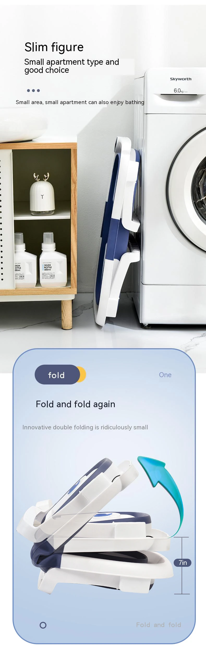 Baignoire en silicone pour bébé