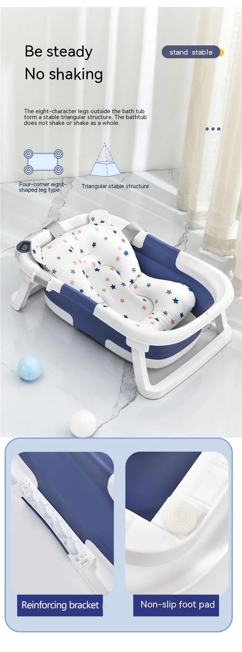 Baignoire en silicone pour bébé