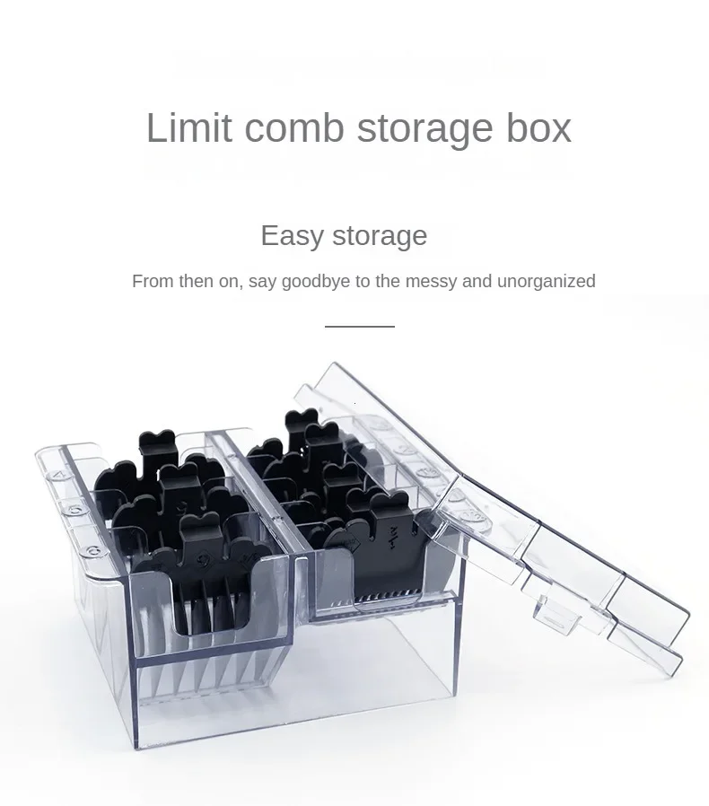Boîte de rangement pour peigne à lame en plastique