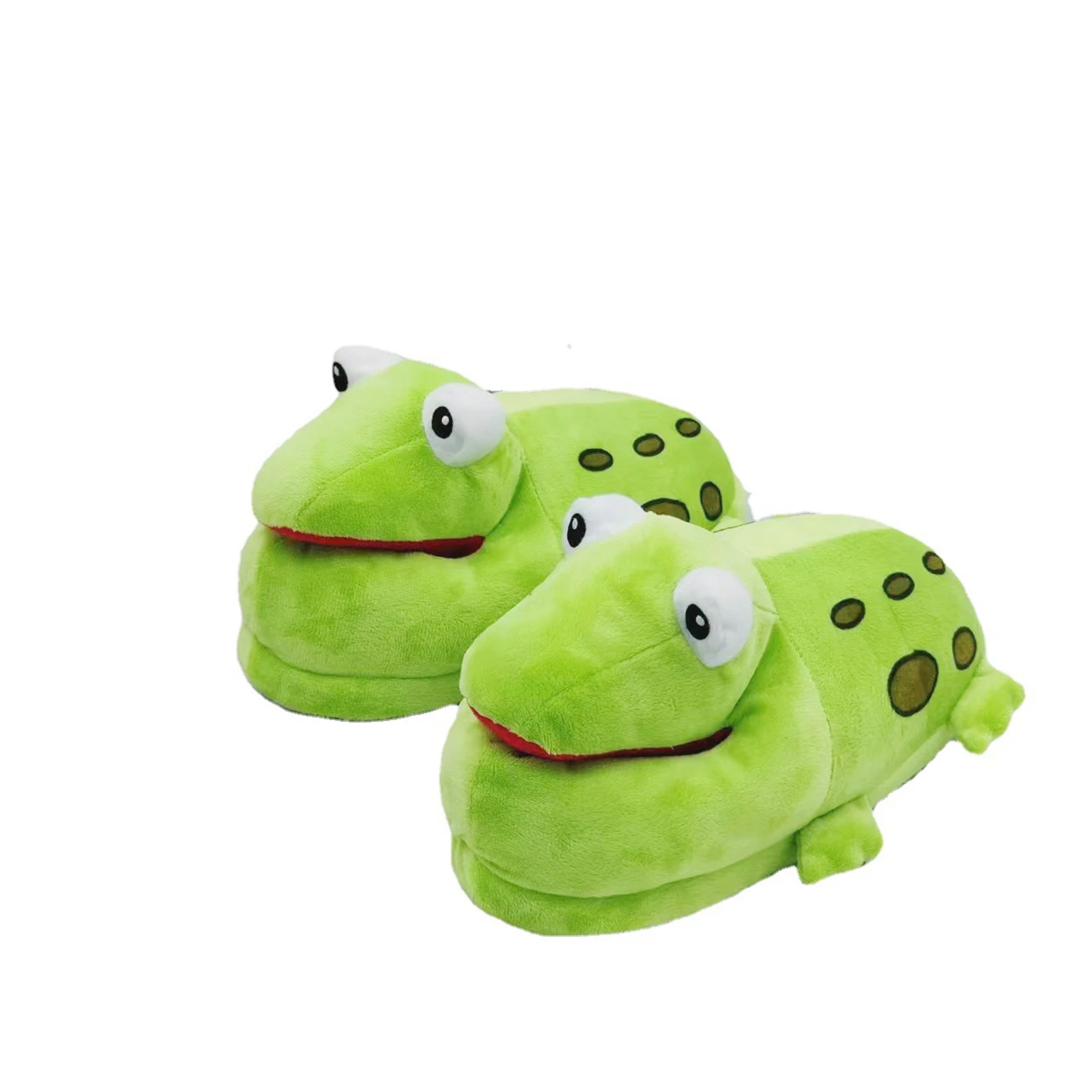 Winter Slipper Wood Floor Slippers Cartoon Lightweight Non Slip Soft Frog Slippers for Women Men Indoor Adults Travel SPA