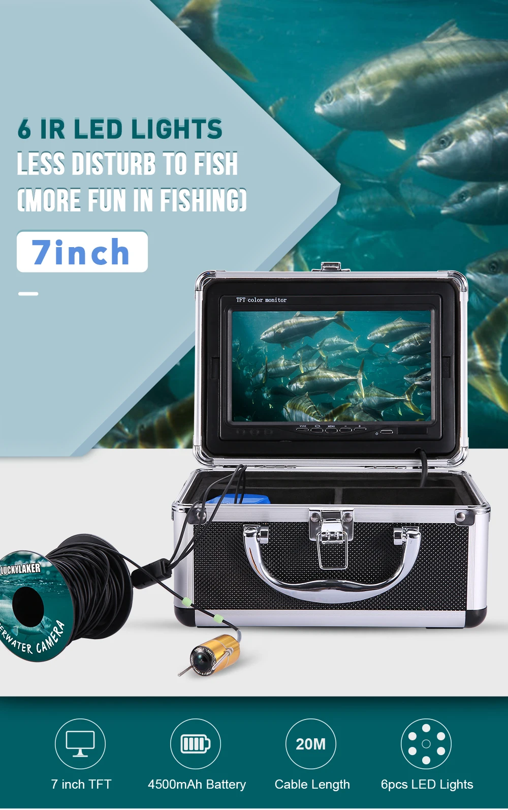 LUCKYLAKER-Kit de caméra vidéo Fish Finder