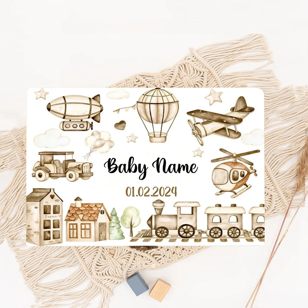 Boîte à mémoire de naissance en bois personnalisée