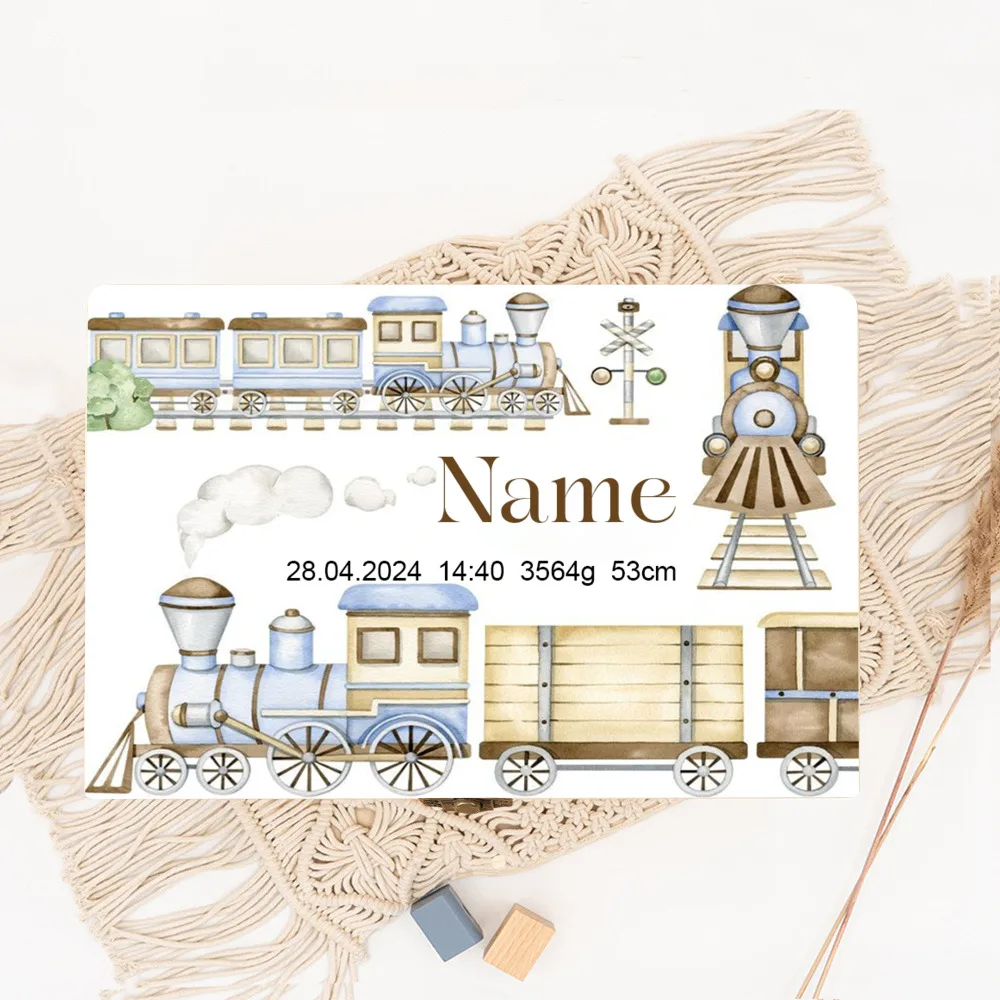 Boîte à mémoire de naissance en bois personnalisée