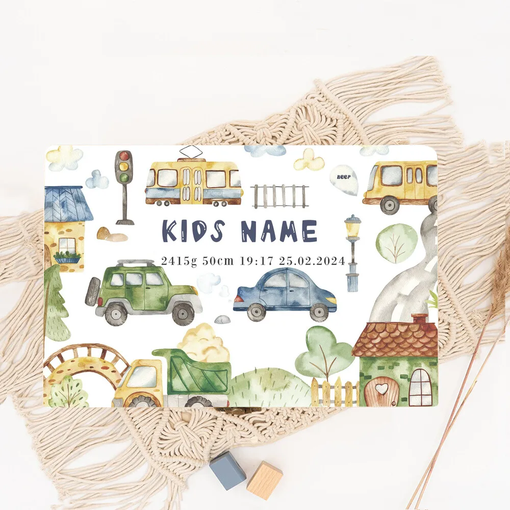 Boîte à mémoire de naissance en bois personnalisée