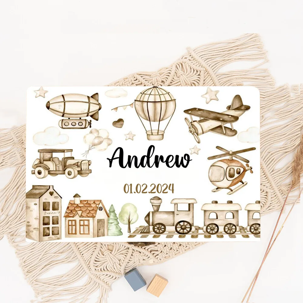 Boîte à mémoire de naissance en bois personnalisée