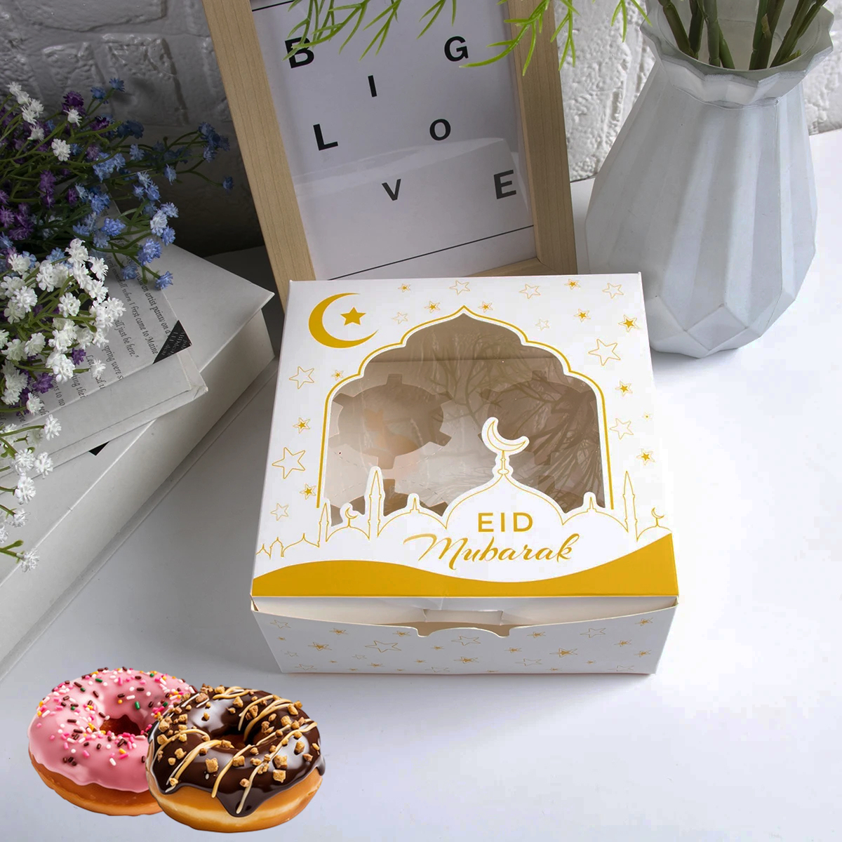 Ensembles de boîtes à bonbons Eid Mubarak Moon