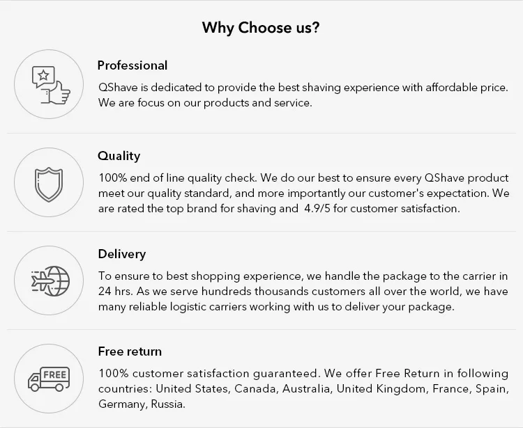 QSHAVE-Rasoir de sécurité réglable à double tranchant pour homme