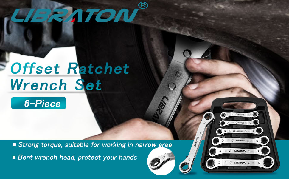 Clés à cliquet avec boîte de rangement